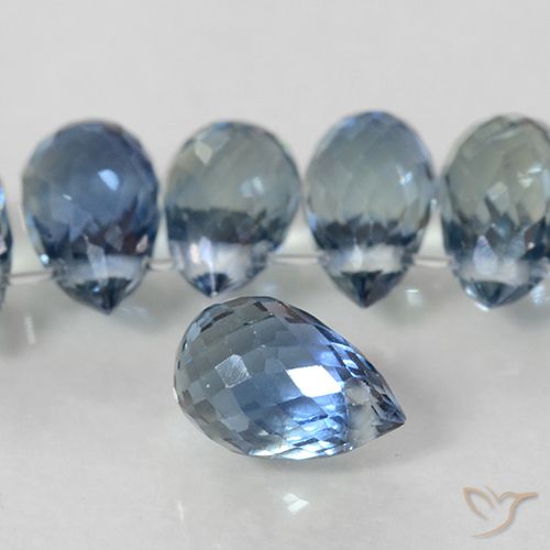 6.43ctw Natural Pastel Blue Sapphire, Briolette, VS