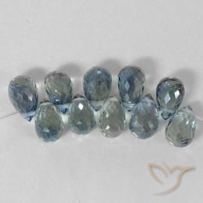 Sapphire Gemstones in 5.6 x 3.6 mm Size for Sale, Sapphire Stones in Light Blue Color