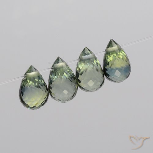 2.68ctw Natural Multicolor Sapphire, Briolette, VS