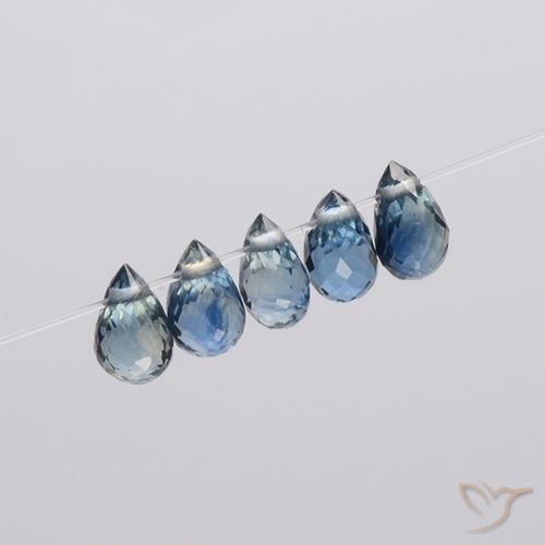 1.83ctw Natural Pastel Blue Sapphire, Briolette, VS