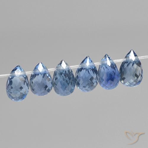 Sapphire Gemstones in 4.5 x 2.9 mm Size for Sale, Sapphire Stones in Light Blue Color