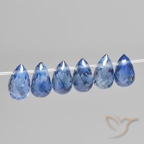 Sapphire Gemstones in 4.4 x 2.8 mm Size for Sale, Sapphire Stones in Deep Blue Color