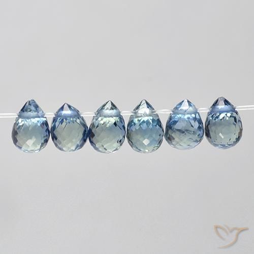 2.18ctw Natural Light Blue Sapphire, Briolette, VS