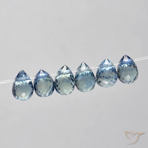Sapphire Gemstones in 4.6 x 3 mm Size for Sale, Sapphire Stones in Light Blue Color