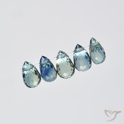1.96ctw Natural Multicolor Sapphire, Briolette, VS