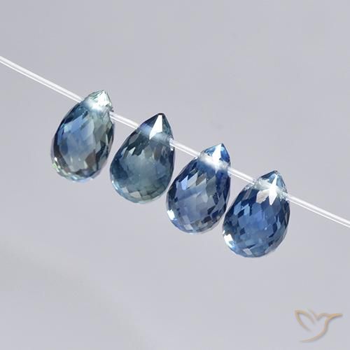 2.82ctw Natural Dark Blue Sapphire, Briolette, VS