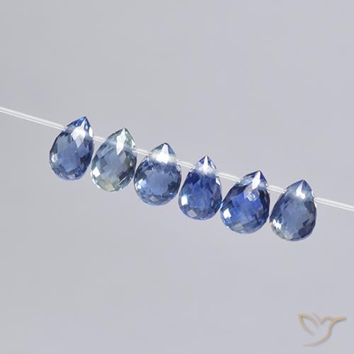 Sapphire Gemstones in 4.7 x 3.3 mm Size for Sale, Sapphire Stones in Navy Blue Color