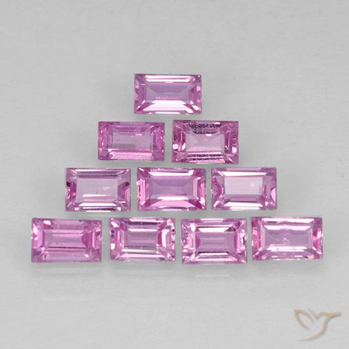 1.18ctw Natural Light Pink Sapphire, Baguette, VS