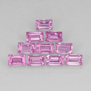 Светло-розовый Сапфир Камень - 0.1ct Форма Багет ступенчатая огранка (ID: 501699)