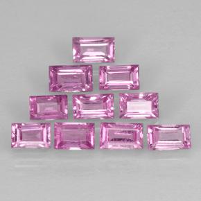 Intense Pink Сапфир Камень - 0.1ct Форма Багет ступенчатая огранка (ID: 501706)