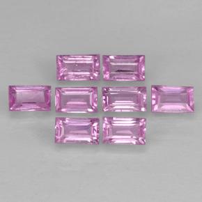 Светло-розовый Сапфир Камень - 0.1ct Форма Багет ступенчатая огранка (ID: 501707)