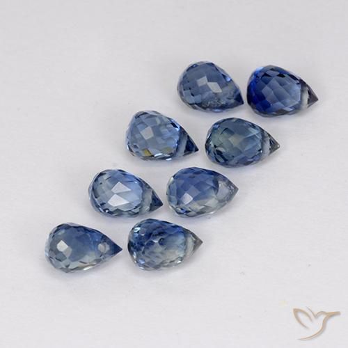 2.57ctw Natural Deep Blue Sapphire, Briolette, VS