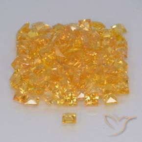 Sapphire Gemstones in 3 x 3 mm (calibrated) Size for Sale, Sapphire Stones in Gold Color