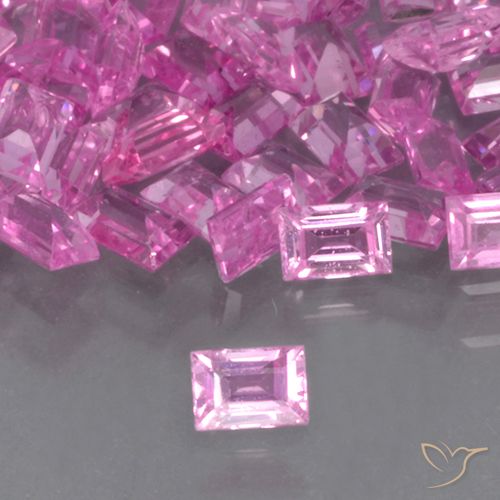 0.11ct Natural Medium Purple Sapphire, Baguette, VS