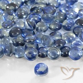 34.52 ctw Blue Sapphire Stones, Natural Sapphire in Round Cabochon Shape for Sale