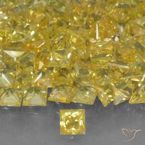 0.17ct Natural Yellow Sapphire, Square, VVS-VS