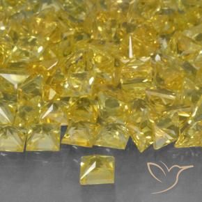 Sapphire Gemstones in 2.9 x 2.8 mm Size for Sale, Sapphire Stones in Yellow Color