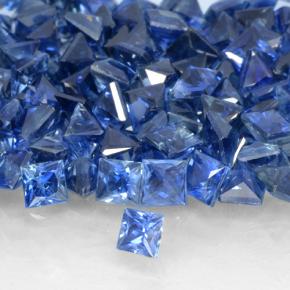 0.17 ct Blue Sapphire Stone, Natural Sapphire in Princess-Cut Shape for Sale