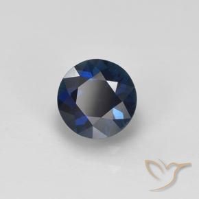 0.58 ct Blue Sapphire Stone, Natural Sapphire in Diamond-Cut Shape for Sale