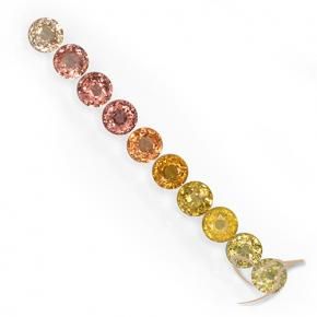 3.57 ctw Multicolor Sapphire Stones, Natural Sapphire in Round Facet Shape for Sale