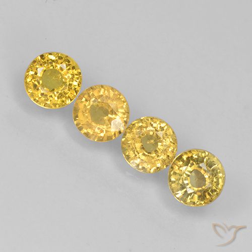 1.47ctw Natural Golden Sapphire, Round, VS