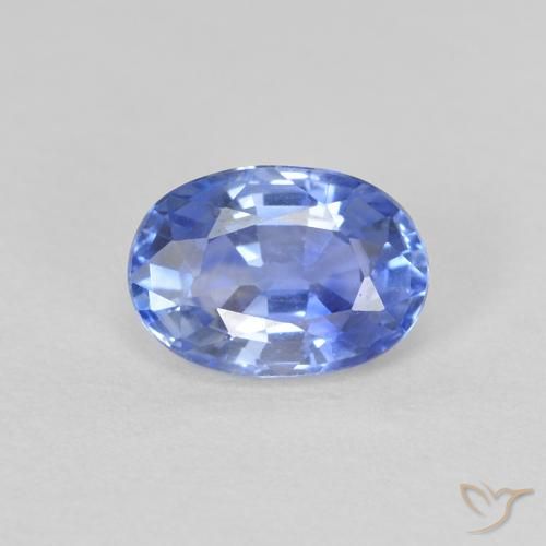 Pastel Blue Сапфир Камень - 0.7ct Фасетный Овал (ID: 504646)