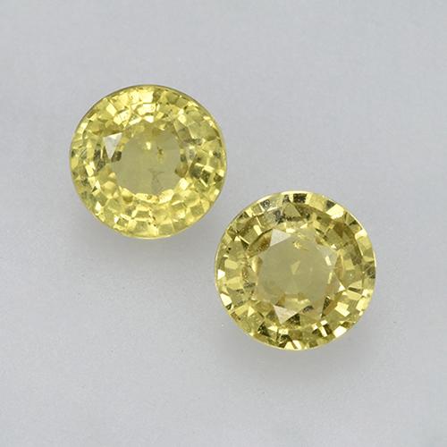 Light Yellow Sapphire Gem - 0.5ct Round Facet (ID: 504984)