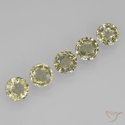 2.18ctw Natural Light Yellow Sapphire, Round, VVS-VS