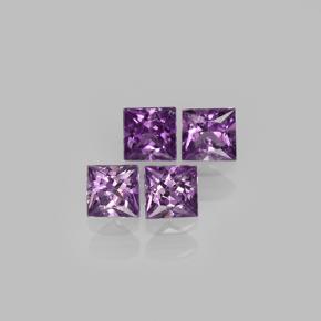 Violeta púrpura claro medio Zafiro Gema - 0.2ct Corte Princesa (ID: 505162)