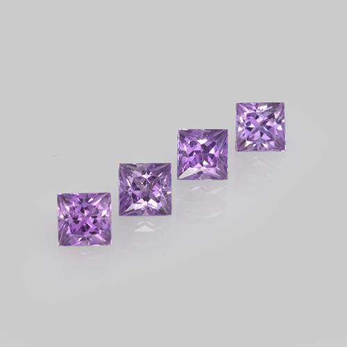 Medium Violet Saphir Edelstein - 0.2ct Prinzess-Schliff (ID: 505168)