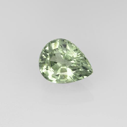 Light Forest Green Saphir Edelstein - 0.8ct Birnen Schliff (ID: 505301)