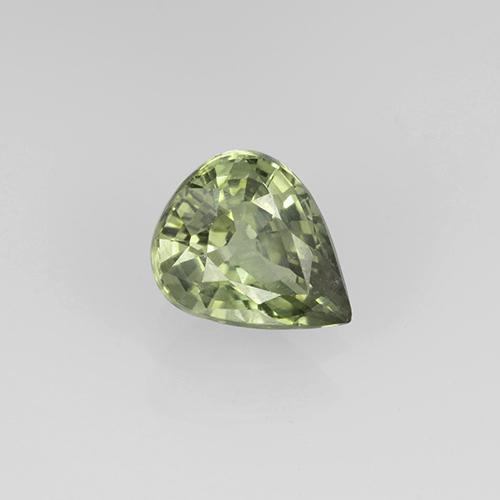 Verde claro Zafiro Gema - 0.8ct Corte en forma de pera (ID: 505304)