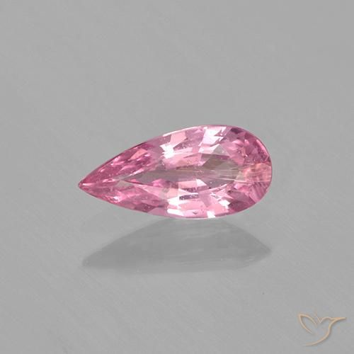 0.58ct Natural Medium Pink Sapphire, Pear Shape, VS