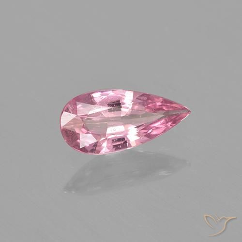 0.58 ct Pink Sapphire Stone, Natural Sapphire in Pear Facet Shape for Sale