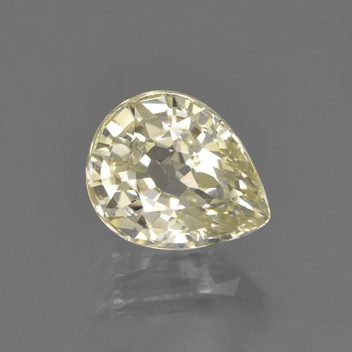 hellgelb Saphir Edelstein - 1.5ct Birnen Schliff (ID: 505462)