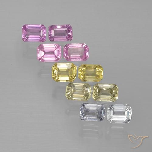 Multicolore Zaffiro Gem - 0.3ct Taglio ottagonale (ID: 505608)