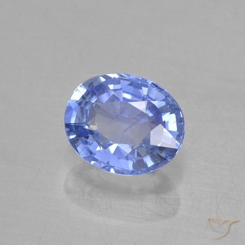 0.63 ct Blue Sapphire Stone, Natural Sapphire in Oval Facet Shape for Sale