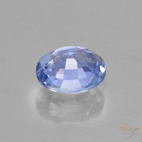 Sapphire Gemstone in 5.6 x 4.6 mm Size for Sale, Sapphire Stone in Pastel Blue Color
