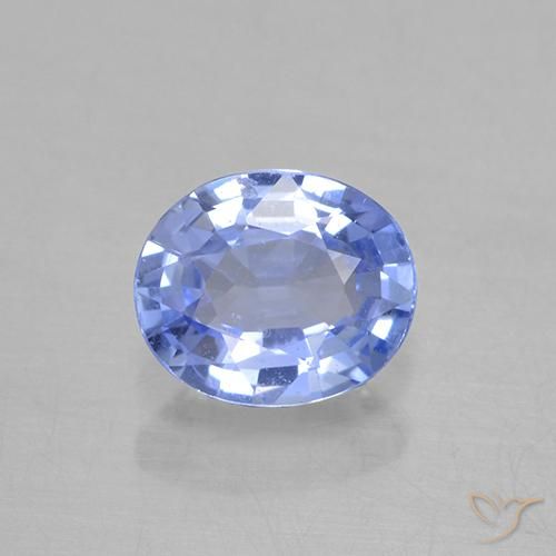0.67ct Natural Light Blue Sapphire, Oval, VVS-VS