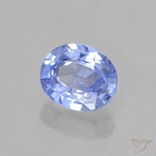 0.67 ct Blue Sapphire Stone, Natural Sapphire in Oval Facet Shape for Sale