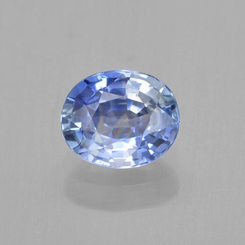 Pastel Blue Sapphire Gem - 0.8ct Oval Facet (ID: 505777)