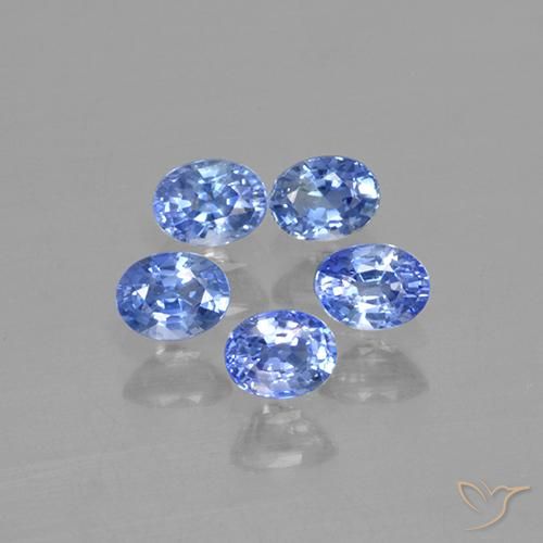 Pastel Blue Saphir Edelstein - 0.2ct Oval facettiert (ID: 506111)