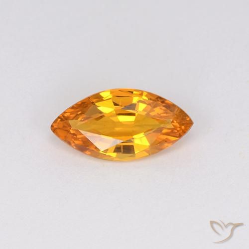 Naranja medio Zafiro Gema - 1.1ct Forma marquesa (ID: 508525)