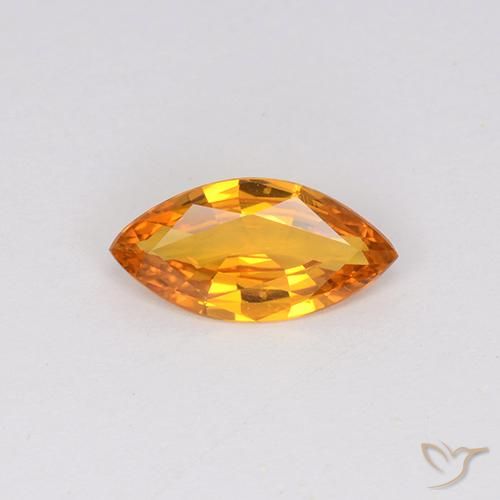 1.00ct Natural Gold Sapphire, Marquise, VVS