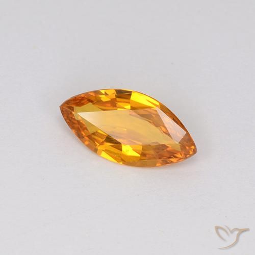1.00 ct Golden Sapphire Stone, Natural Sapphire in Marquise Facet Shape for Sale