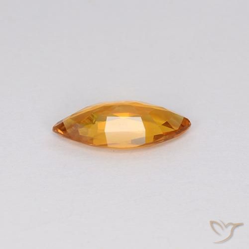 Sapphire Gemstone in 9.9 x 5 mm Size for Sale, Sapphire Stone in Gold Color