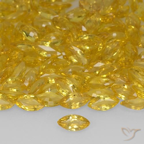0.20ct Natural Golden Sapphire, Marquise, VVS-VS