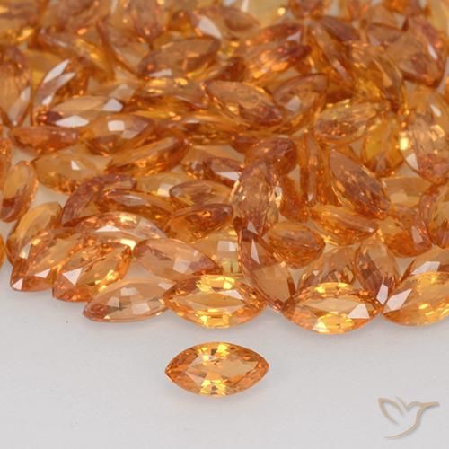 0.20ct Natural Tiger Orange Sapphire, Marquise, VVS-VS