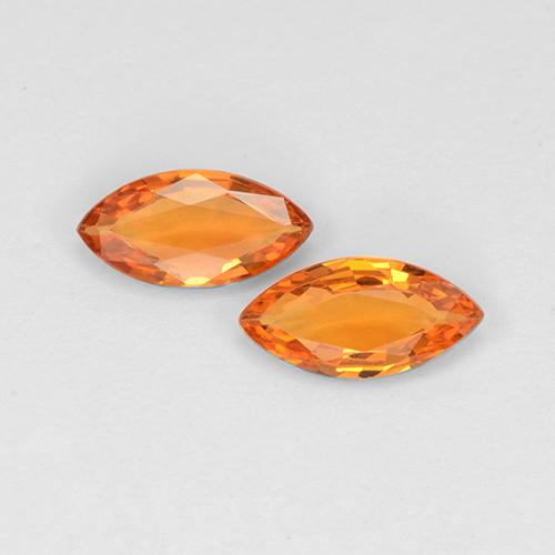 Fire Orange Zaffiro Gem - 0.4ct Marquise sfaccettato (ID: 508874)