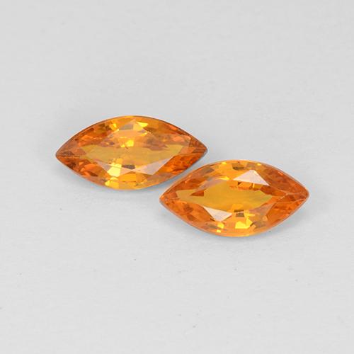 Apricot Orange Zaffiro Gem - 0.5ct Marquise sfaccettato (ID: 508876)